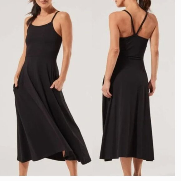 PACT Organic Cotton Fit & Flare Midi Sleeveless Dress size large - Picture 8 of 8